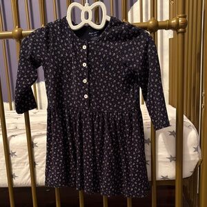 Ralph Laure Navy Blue Floral Kids Dress